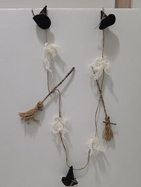 Halloween Garland Brooms And Witchs Hats